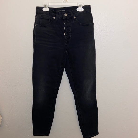 lucky brand high rise skinny Bridgette black jeans super cute button fly pants - Picture 14 of 16